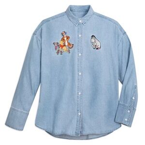 NWT Winnie the Pooh and Pals Women's Denim oversized Shirt M, L